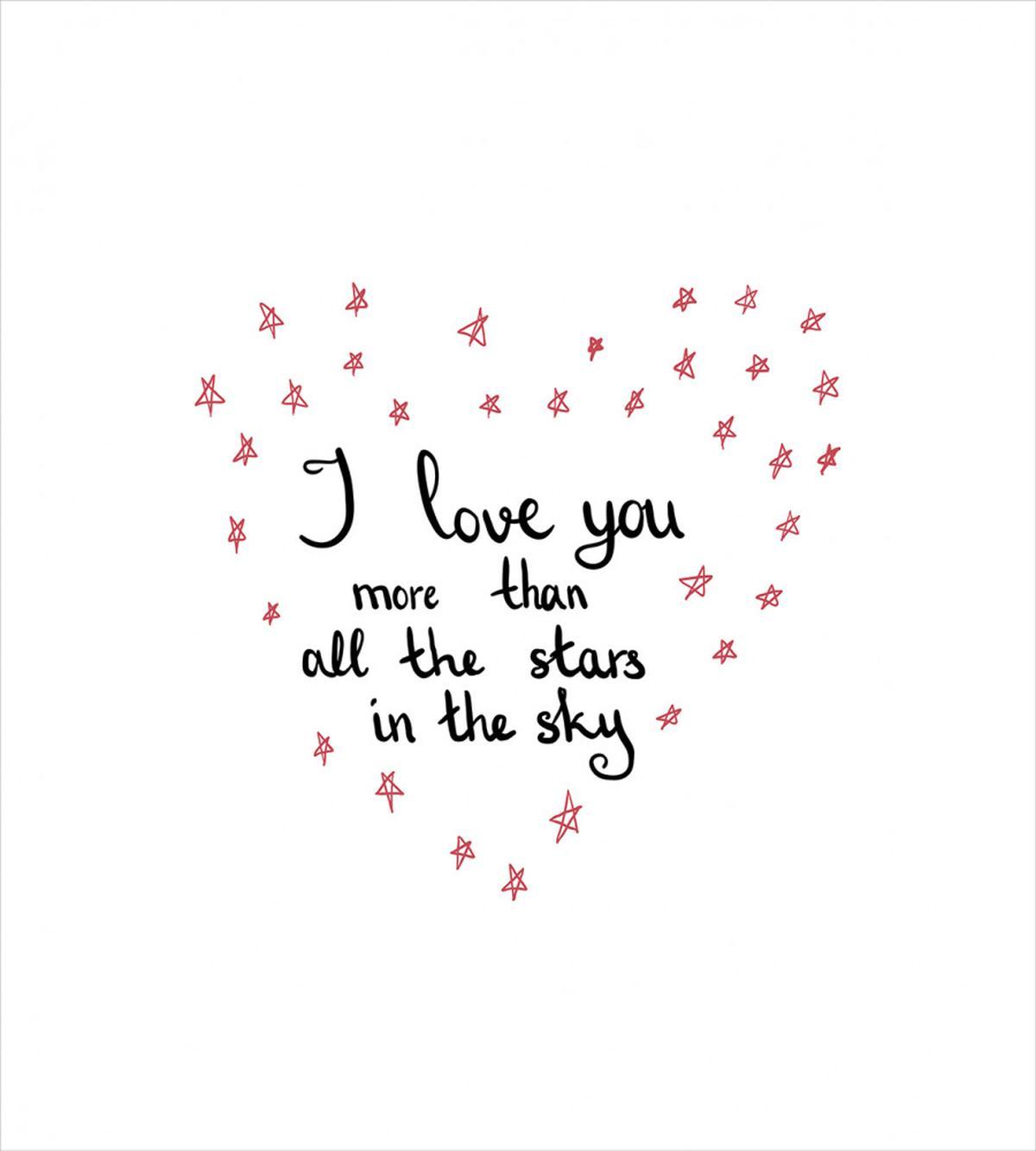 Stars Heart Shape — Pattern