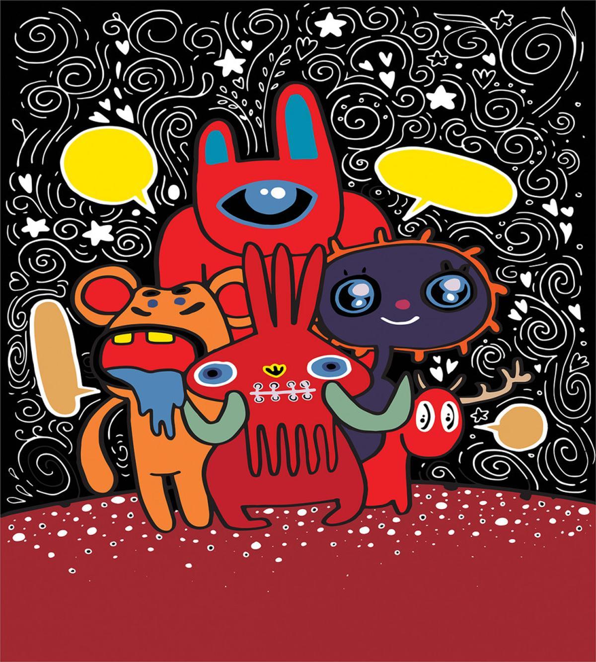 Monster Funny Characters — Pattern