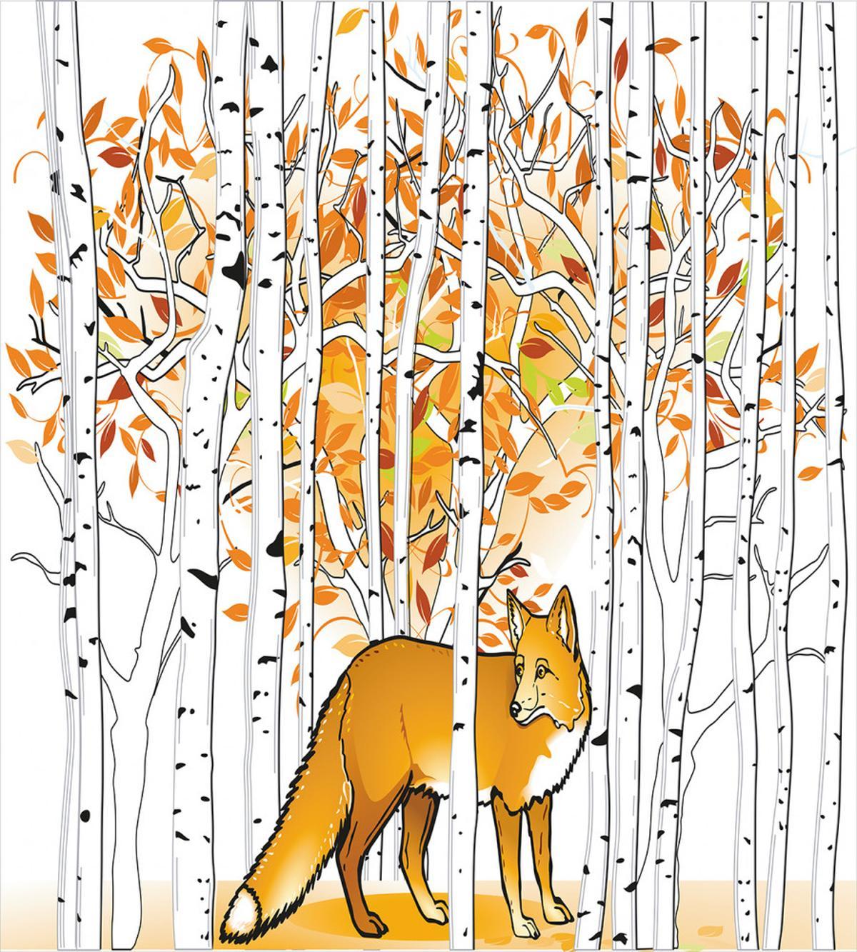 Fox Autumn Forest — Pattern