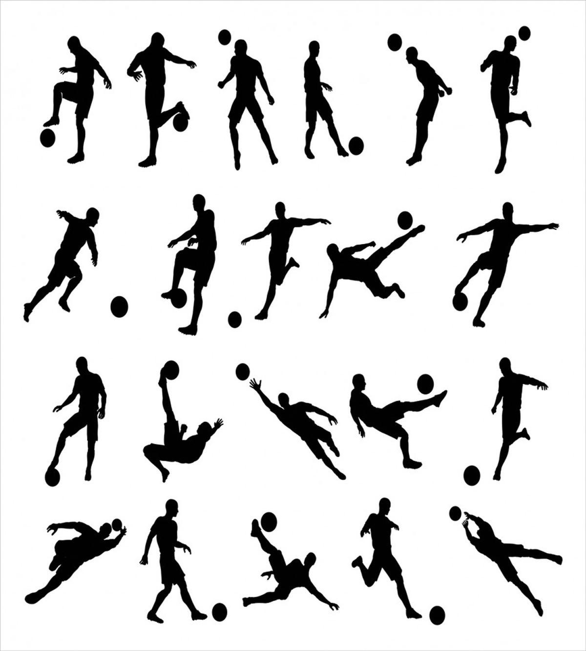 Football Silhouettes — Pattern