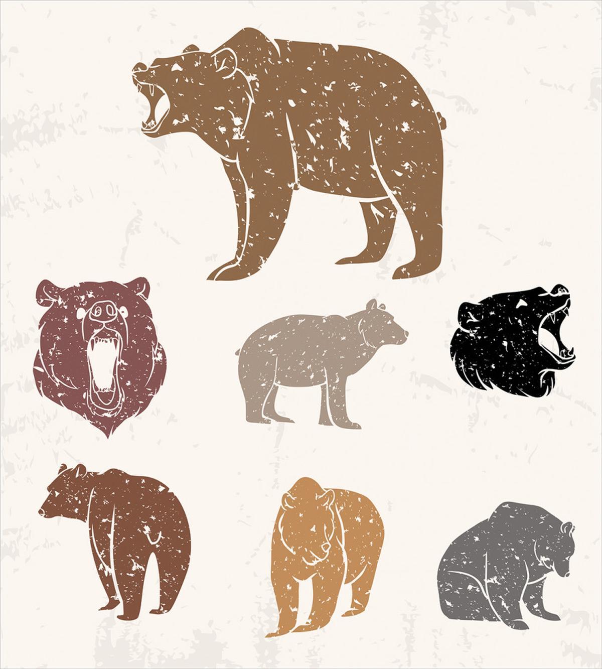 Grunge Retro Set Growling — Pattern
