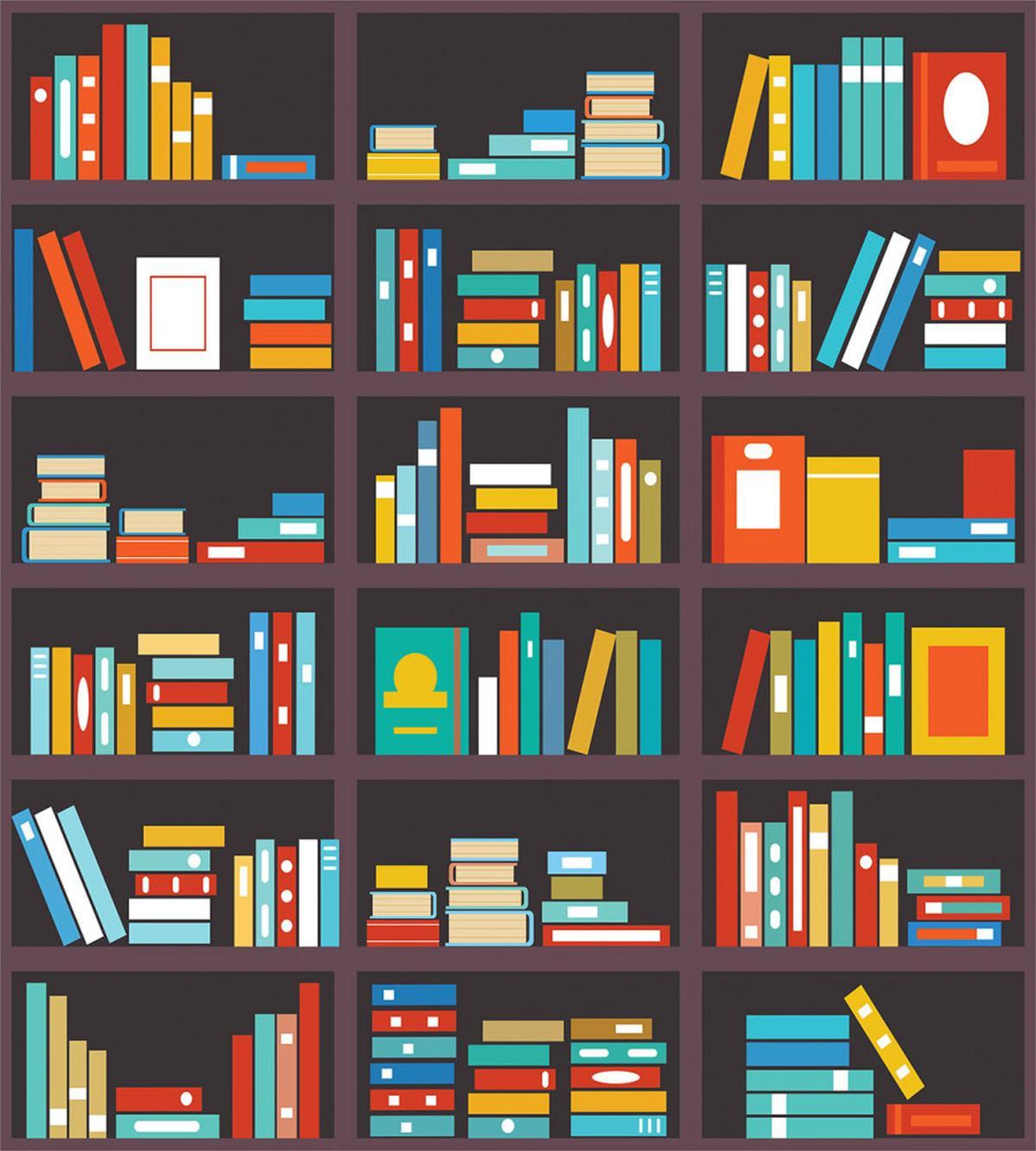 Cartoon Colorful Books — Pattern