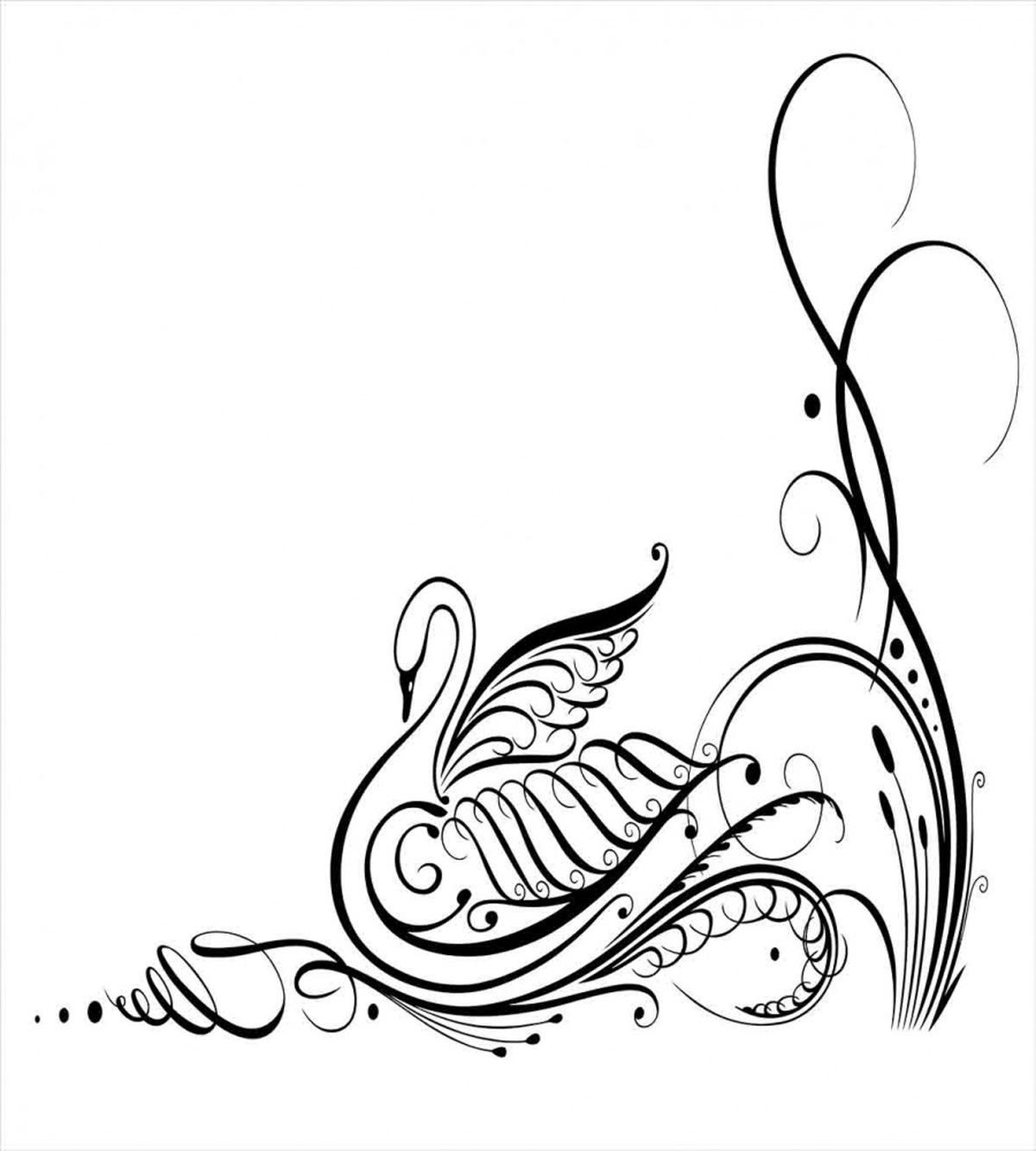 Black Swan in River — Pattern
