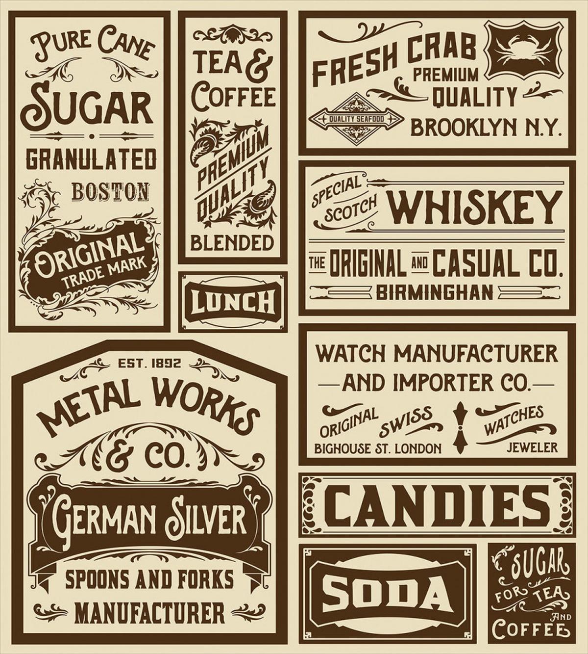 Old Advertisement Retro — Pattern