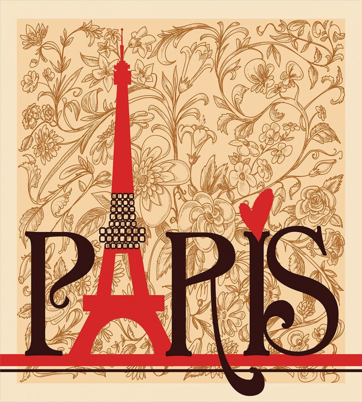 Paris Eiffel Tower View — Pattern
