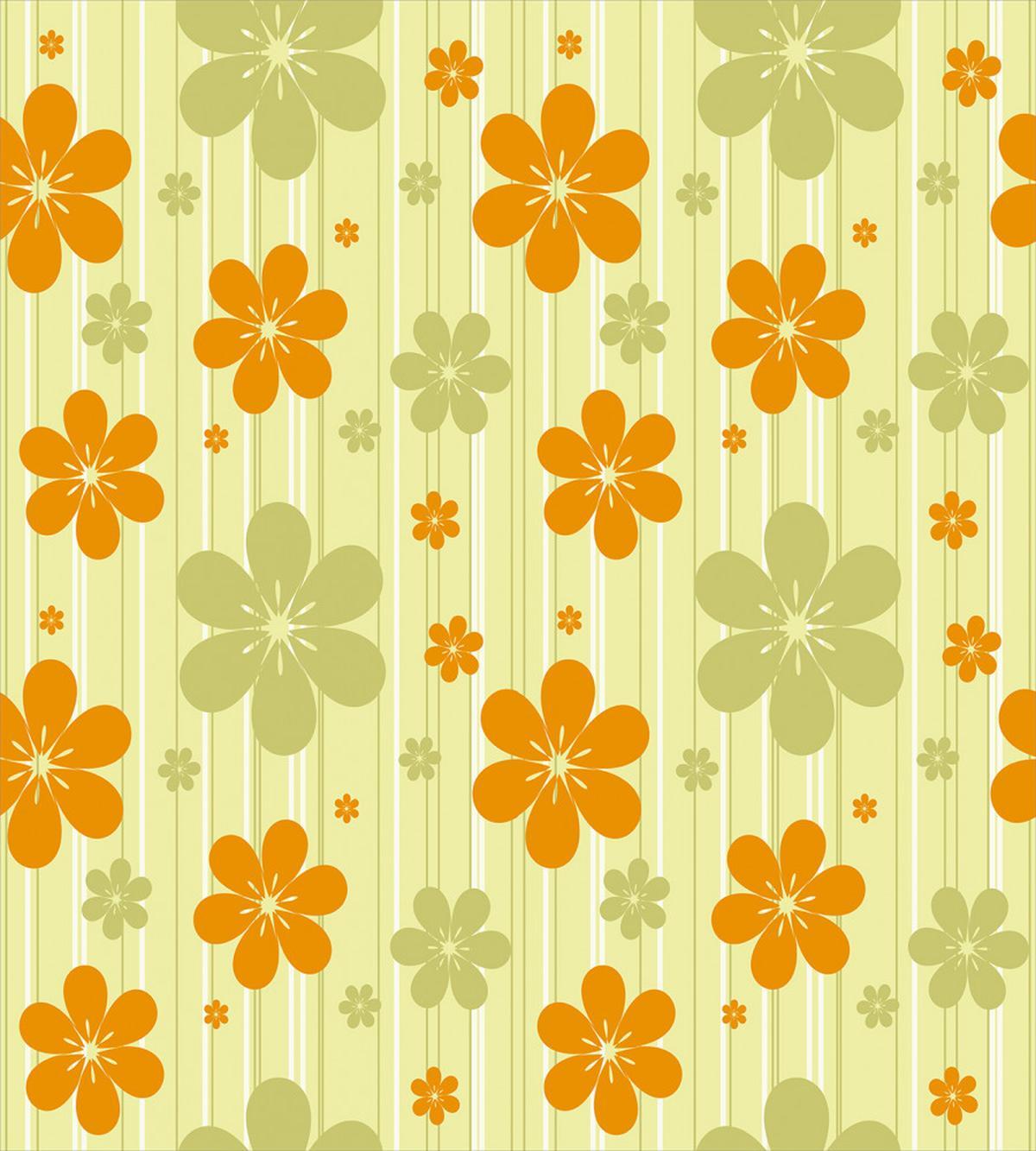 Retro Graphic Flowers — Pattern