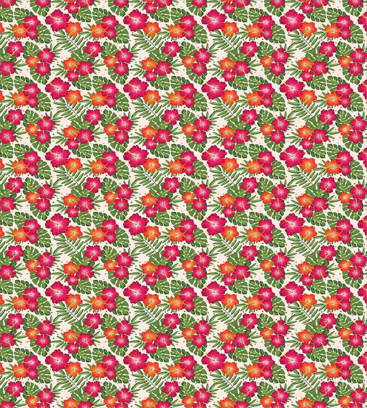 Pink and Orange Hibiscus — Pattern