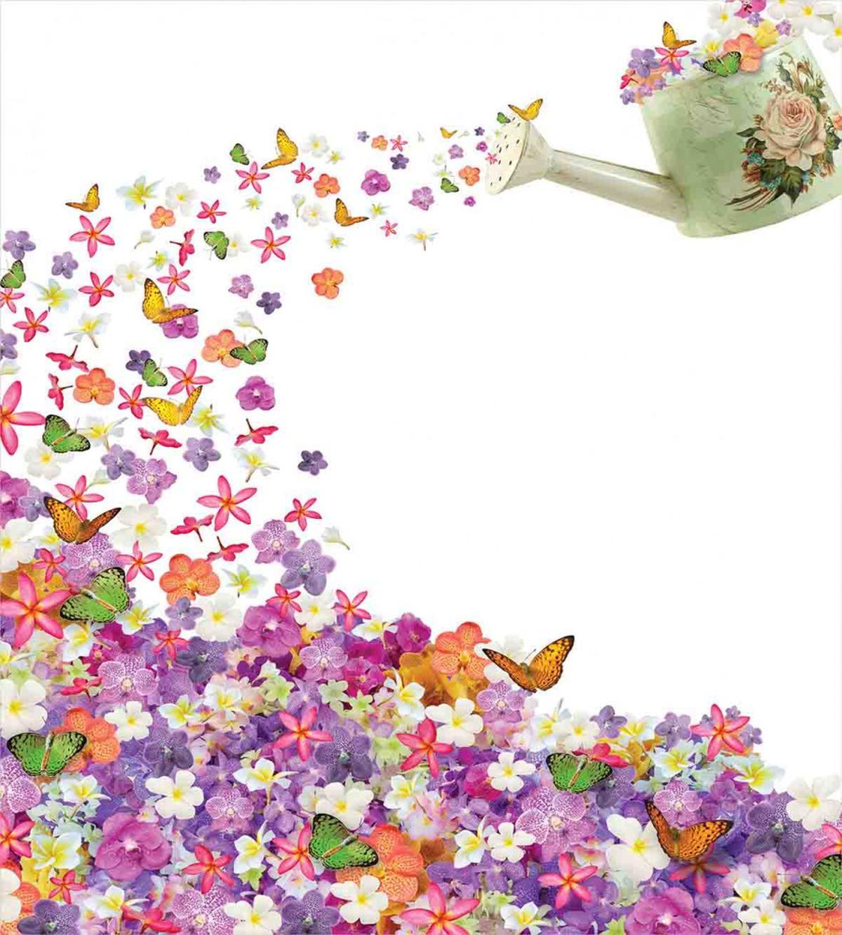 Flowers Watering Pot — Pattern