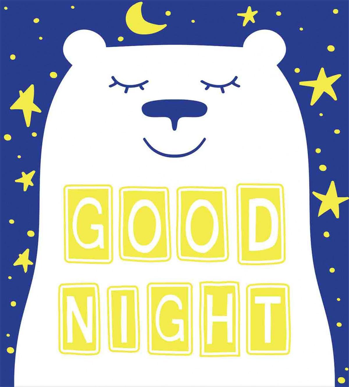 Polar Bear Night Text — Pattern
