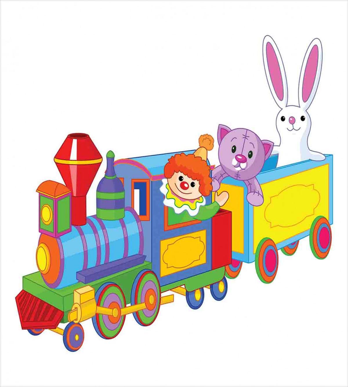 Clown Cat Bunny Train — Pattern