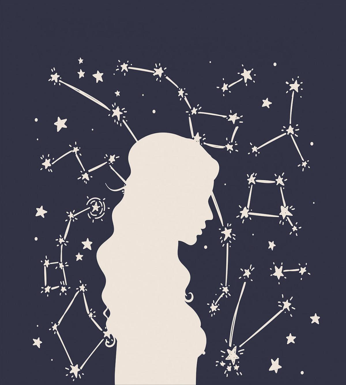 Girl Mystical Portrait Art — Pattern