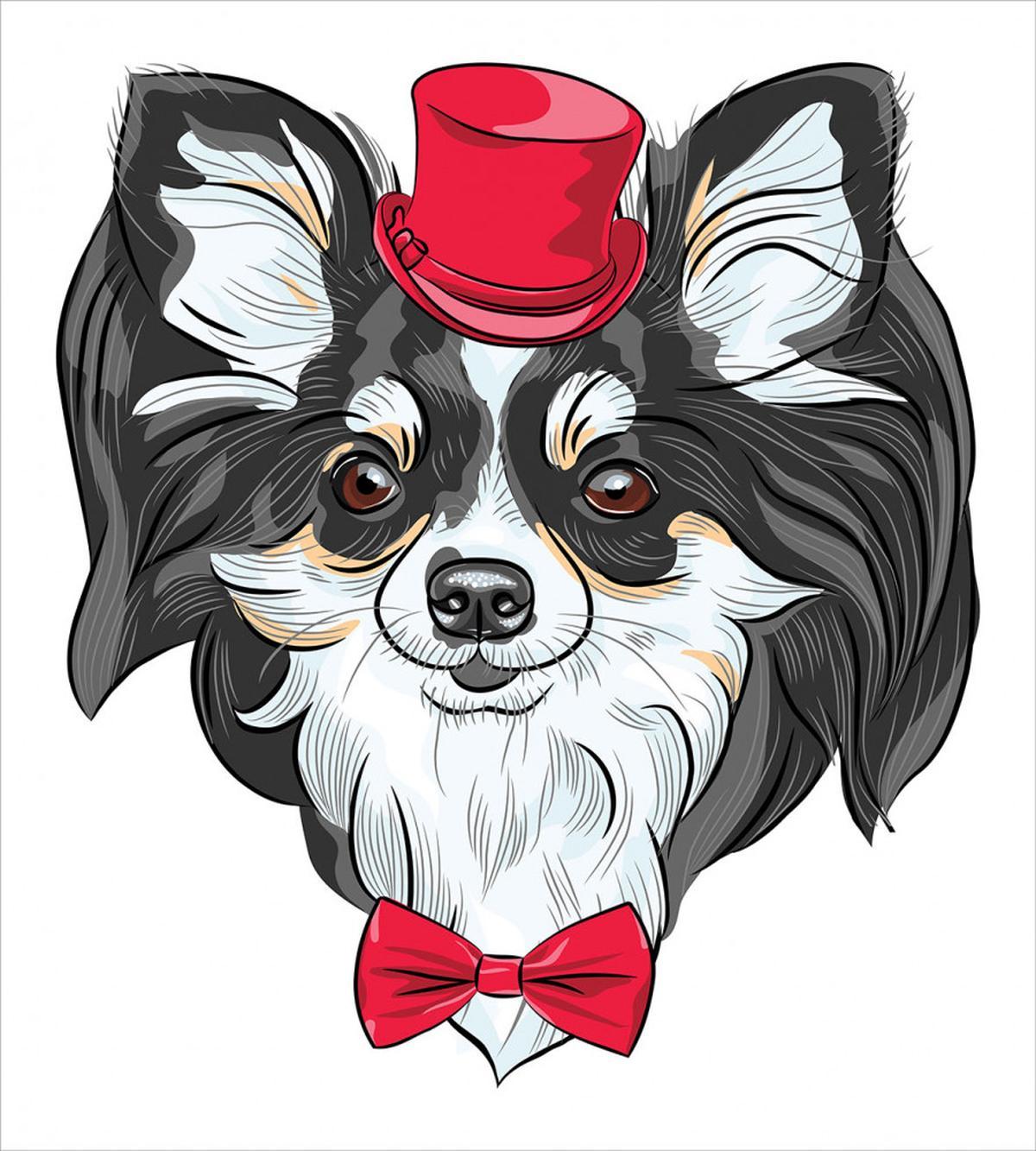 Puppy with Hat and Bow — Pattern