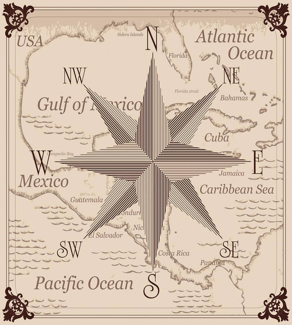 Central America Map — Pattern