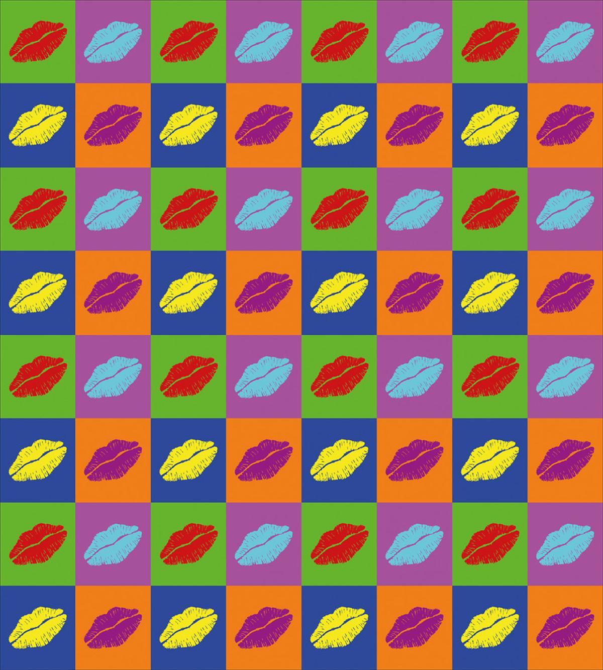 Vibrant Pop Art Kisses — Pattern