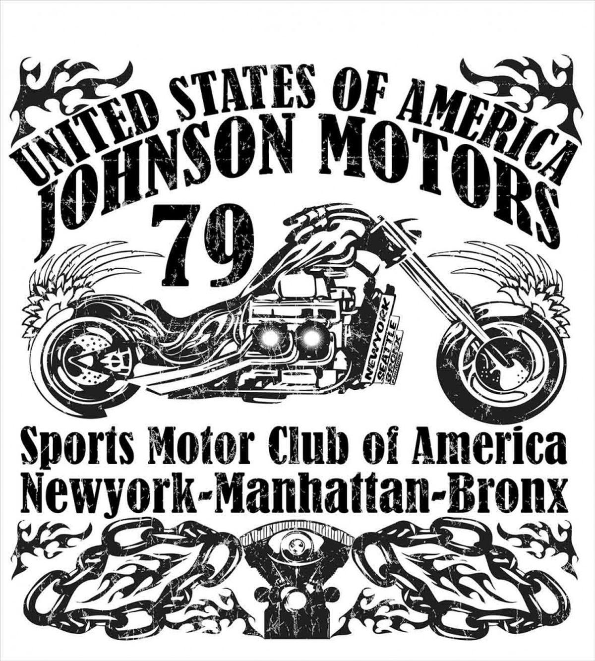 Old Racer Motorcycle — Pattern
