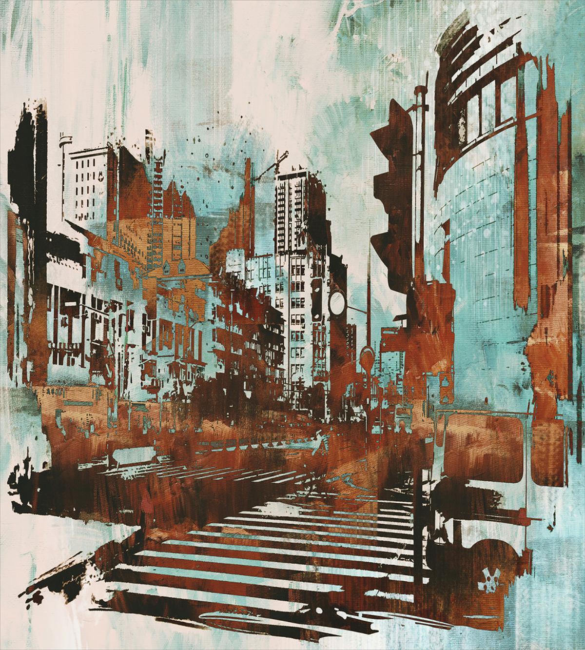 Urban Abstract Cityscape — Pattern
