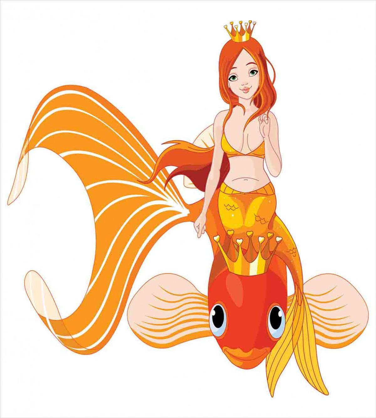 Princess on Goldfish — Pattern