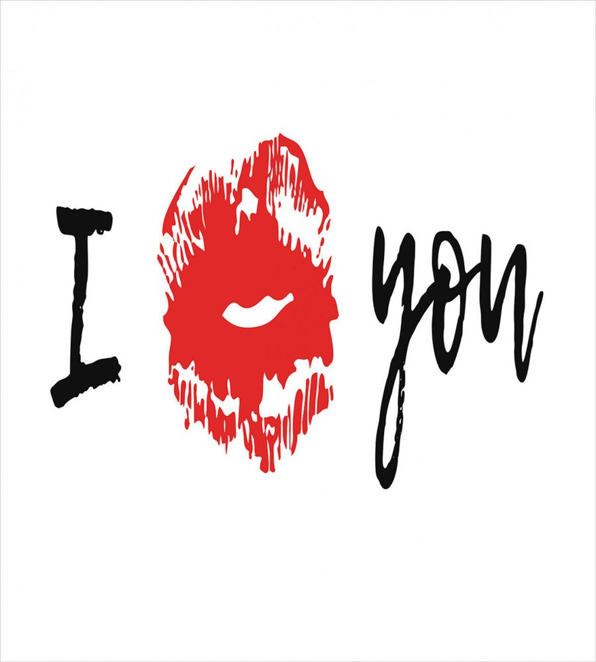 I Kiss You with Lipstick Print — Pattern