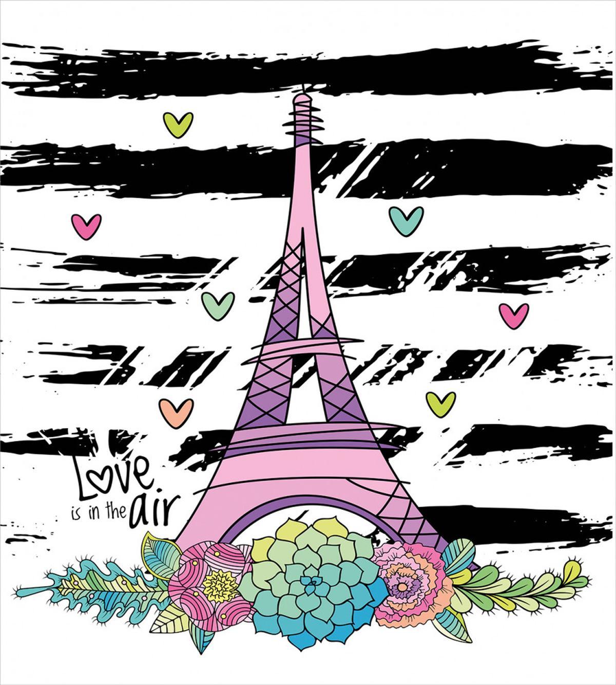 Hand Drawn Eiffel Tower — Pattern
