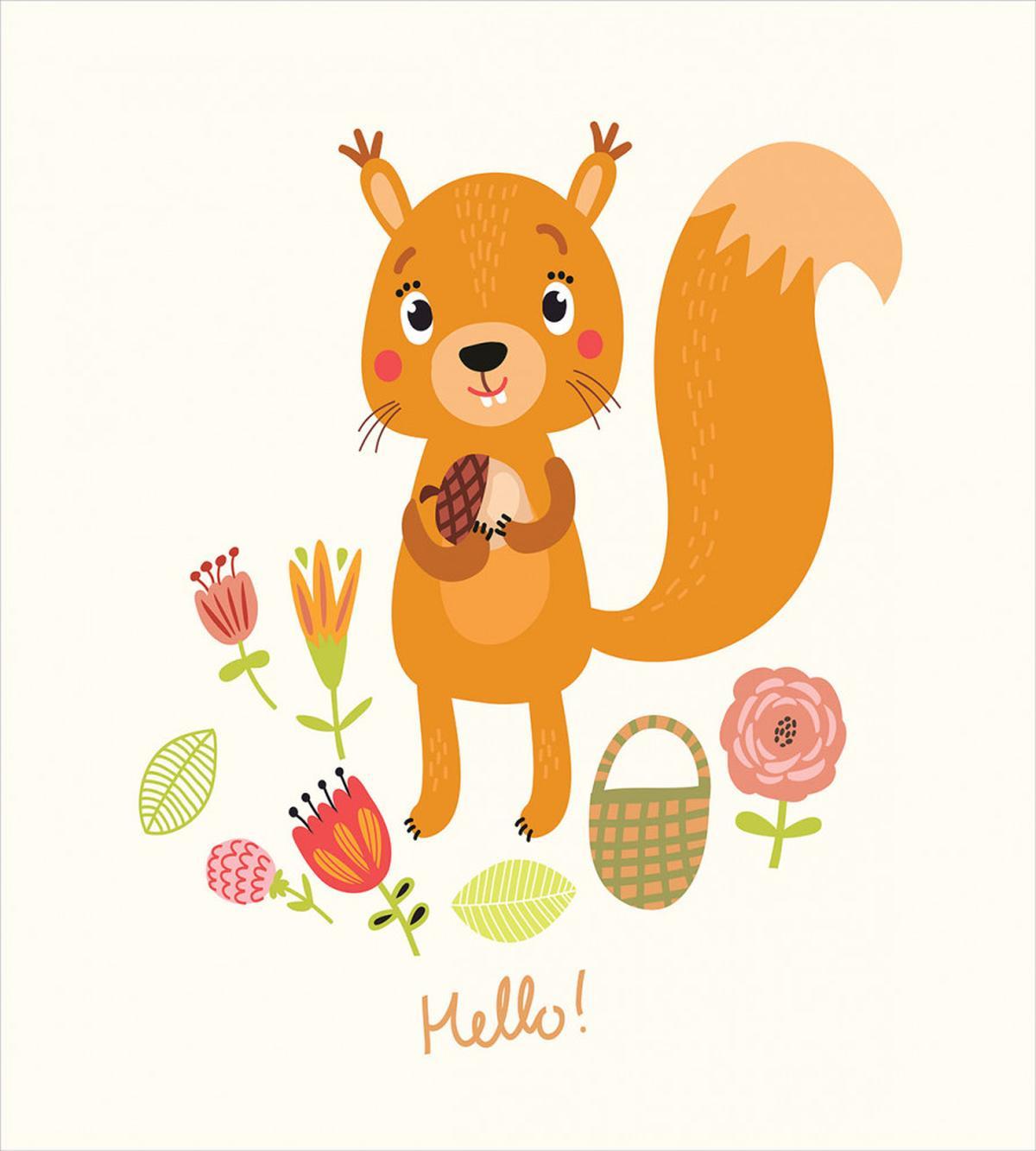 Funny Animal Saying Hello — Pattern