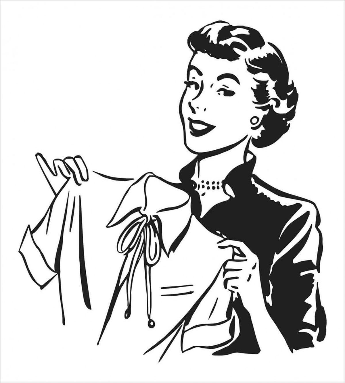 Lady with Blouse — Pattern