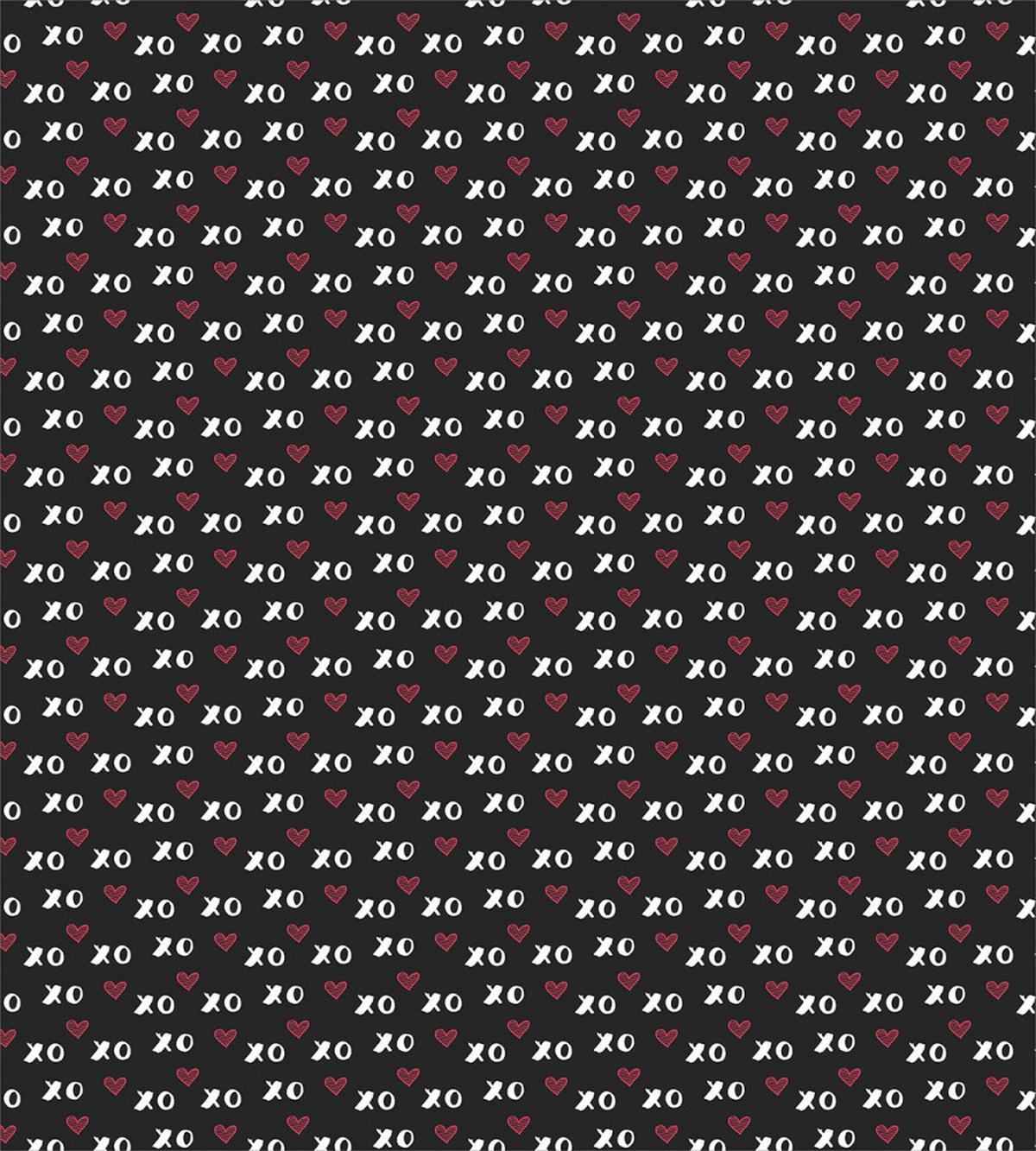 XO Acronym and Striped Hearts — Pattern