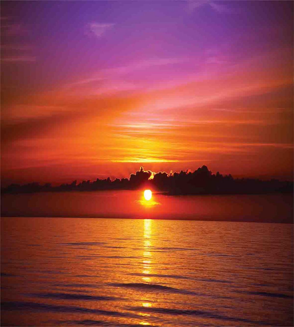 Colorful Beach Sunset — Pattern