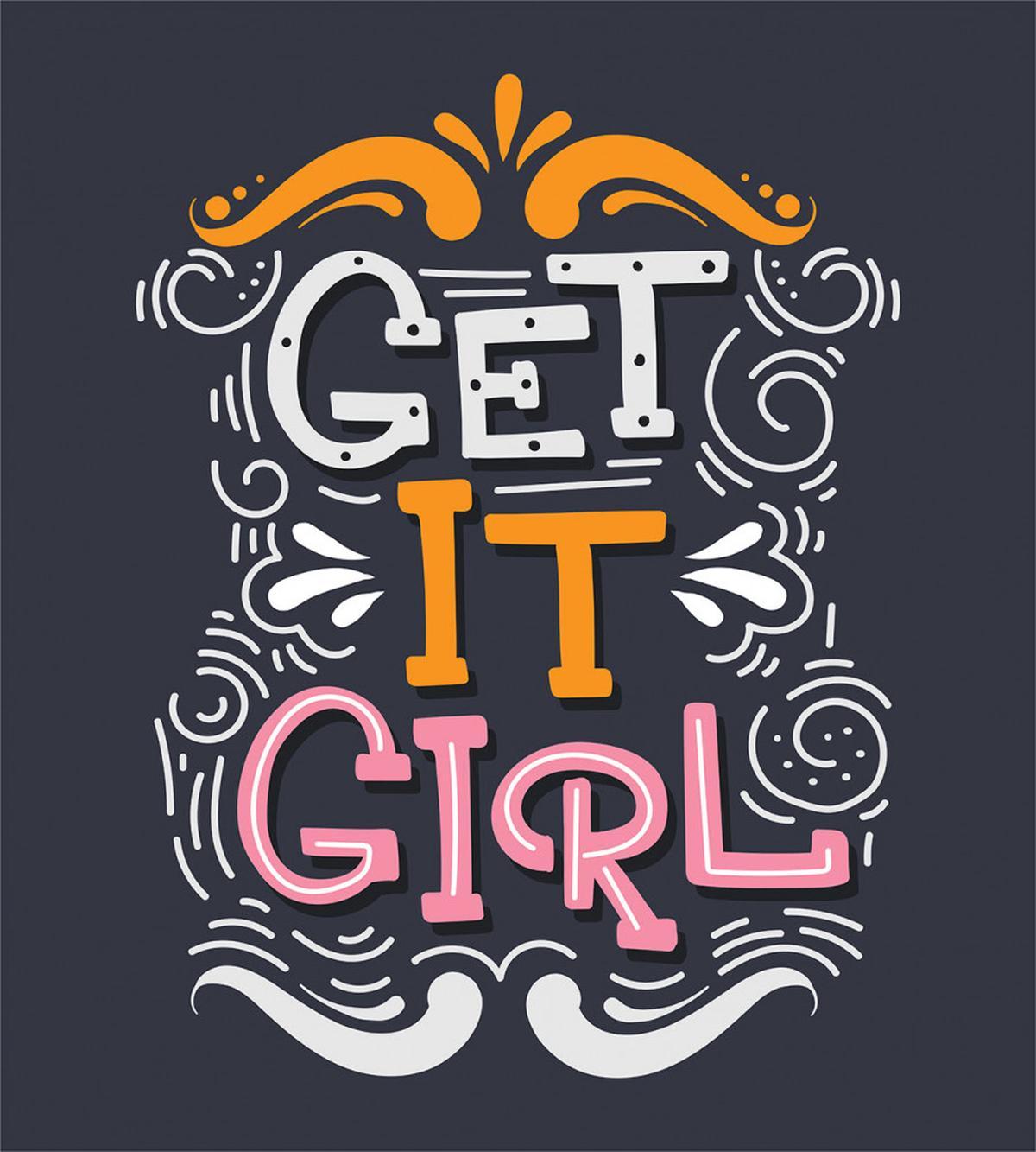 Get It Girl Typography — Pattern