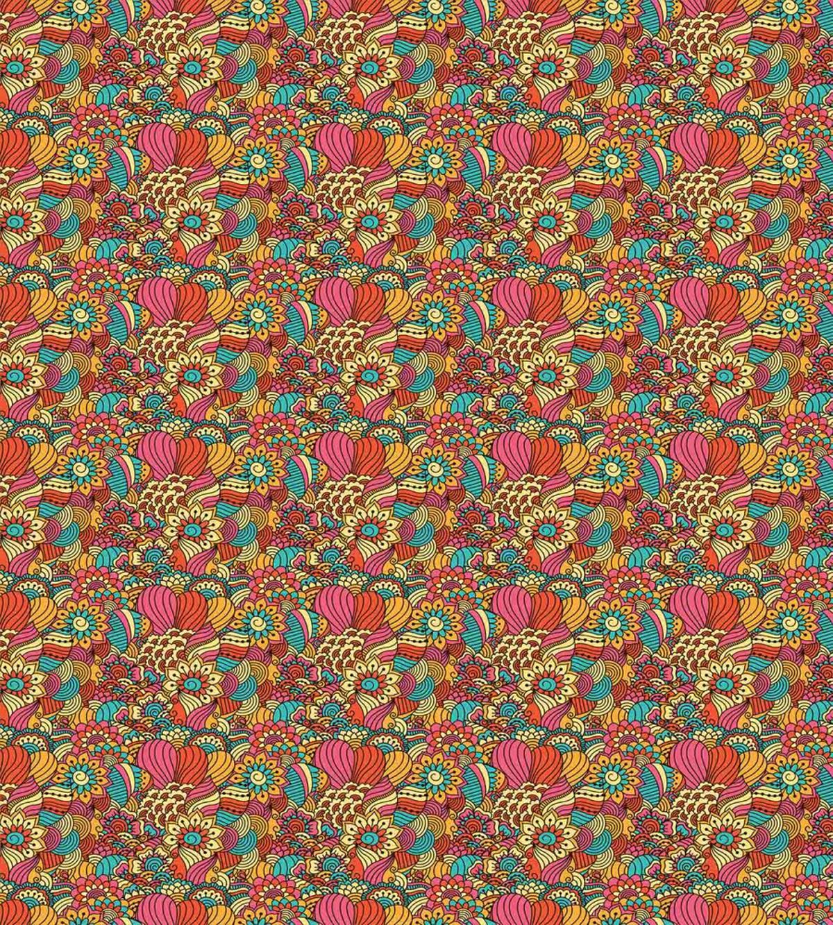 Colorful Floral Doodle — Pattern