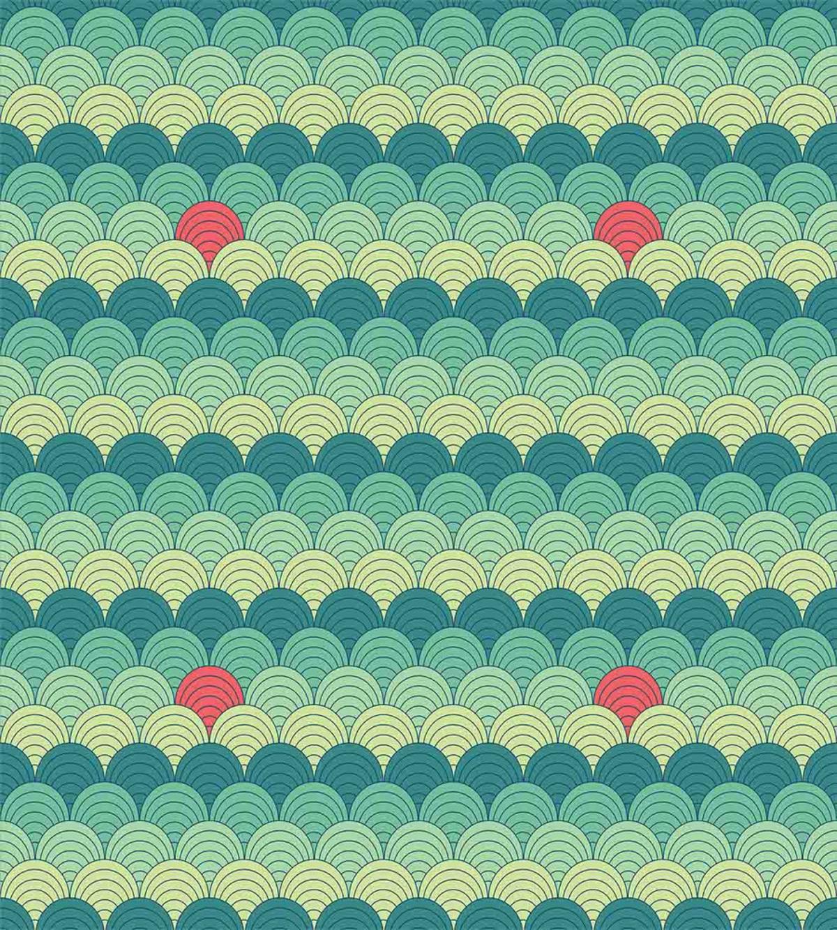 Half Circles Spirals — Pattern