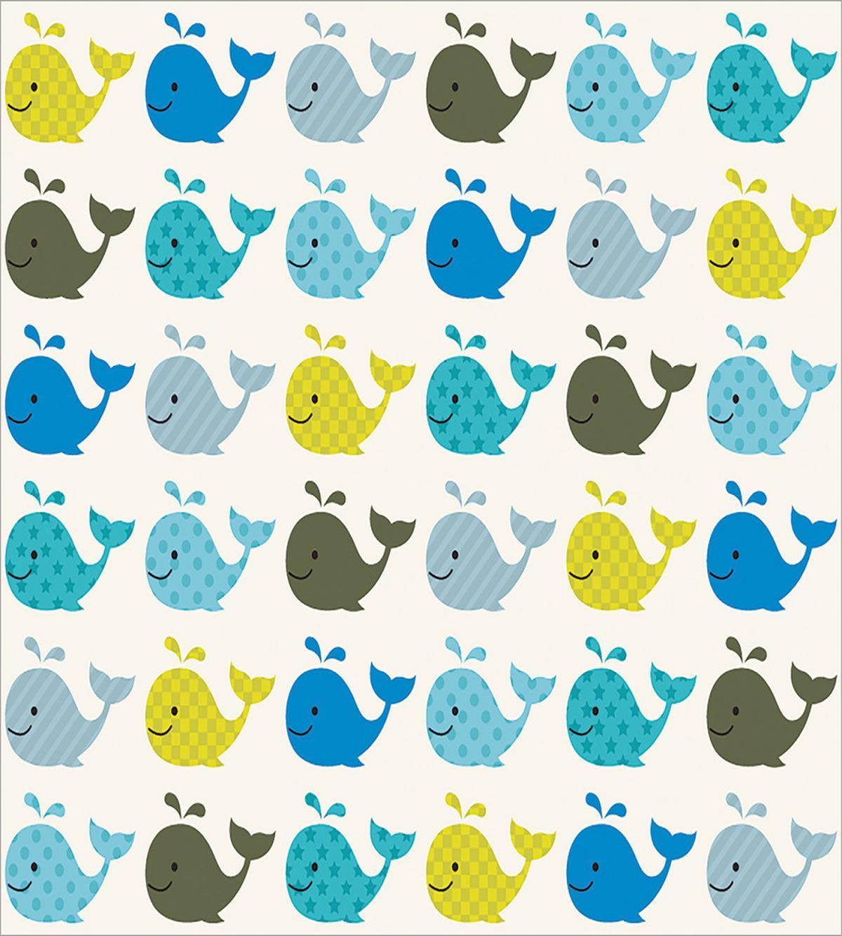 Colorful Whales Animals — Pattern