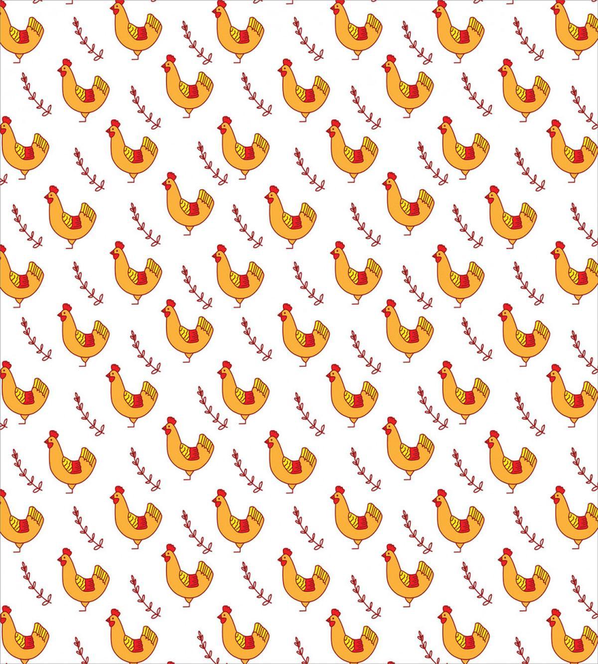 Doodle Chickens and Branches — Pattern