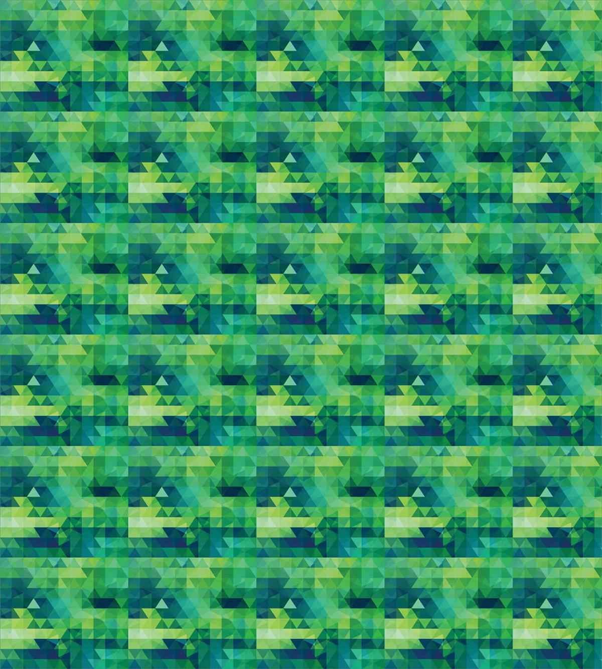 Green Monochrome Triangles — Pattern