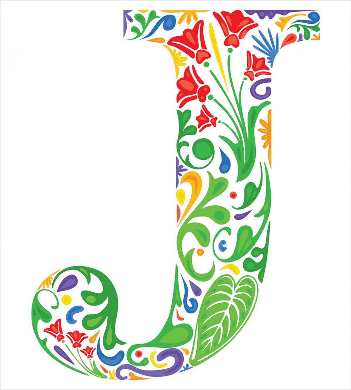 Initials Tropic Flower — Pattern