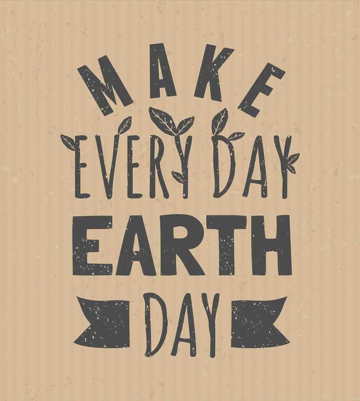 Typographic Words Earth Day — Pattern