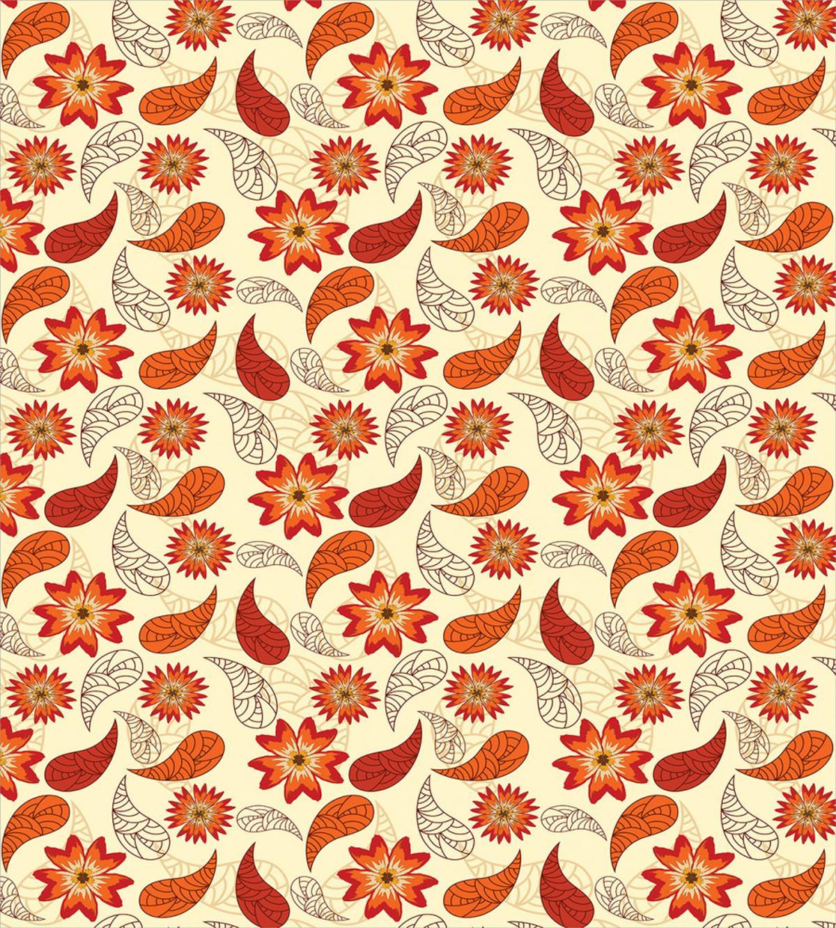 Red Retro Poppy Flowers — Pattern