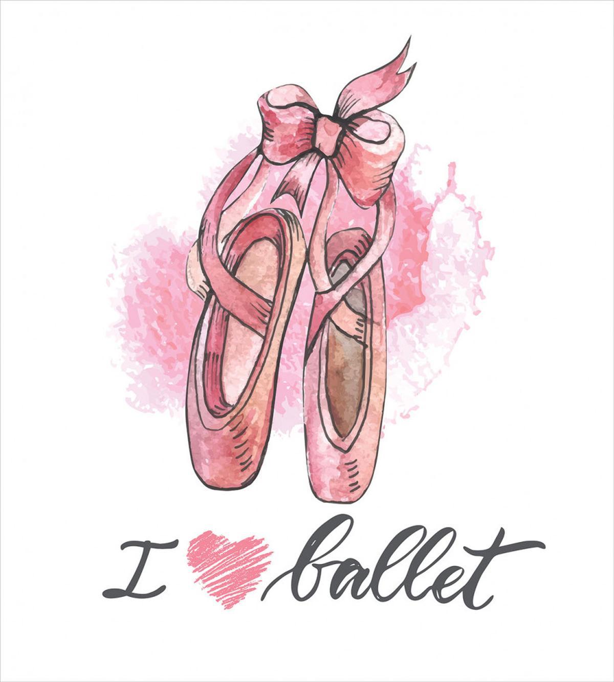 I Love Ballet Typography — Pattern
