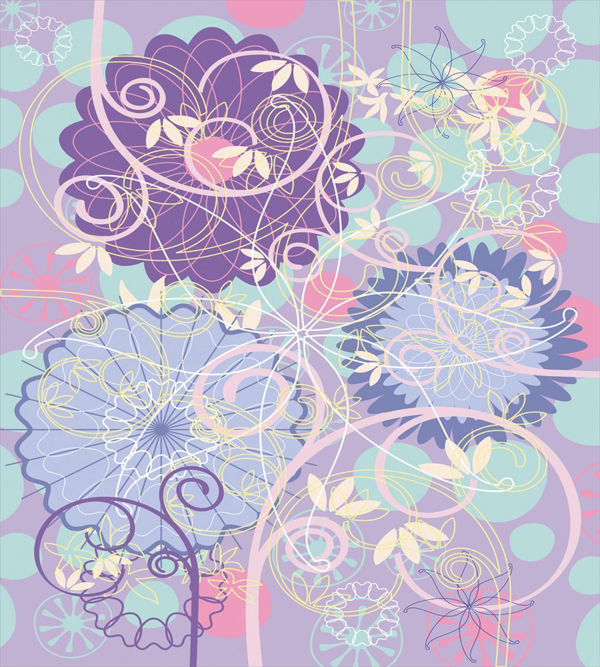 Dandelions Leaves Swirls — Pattern