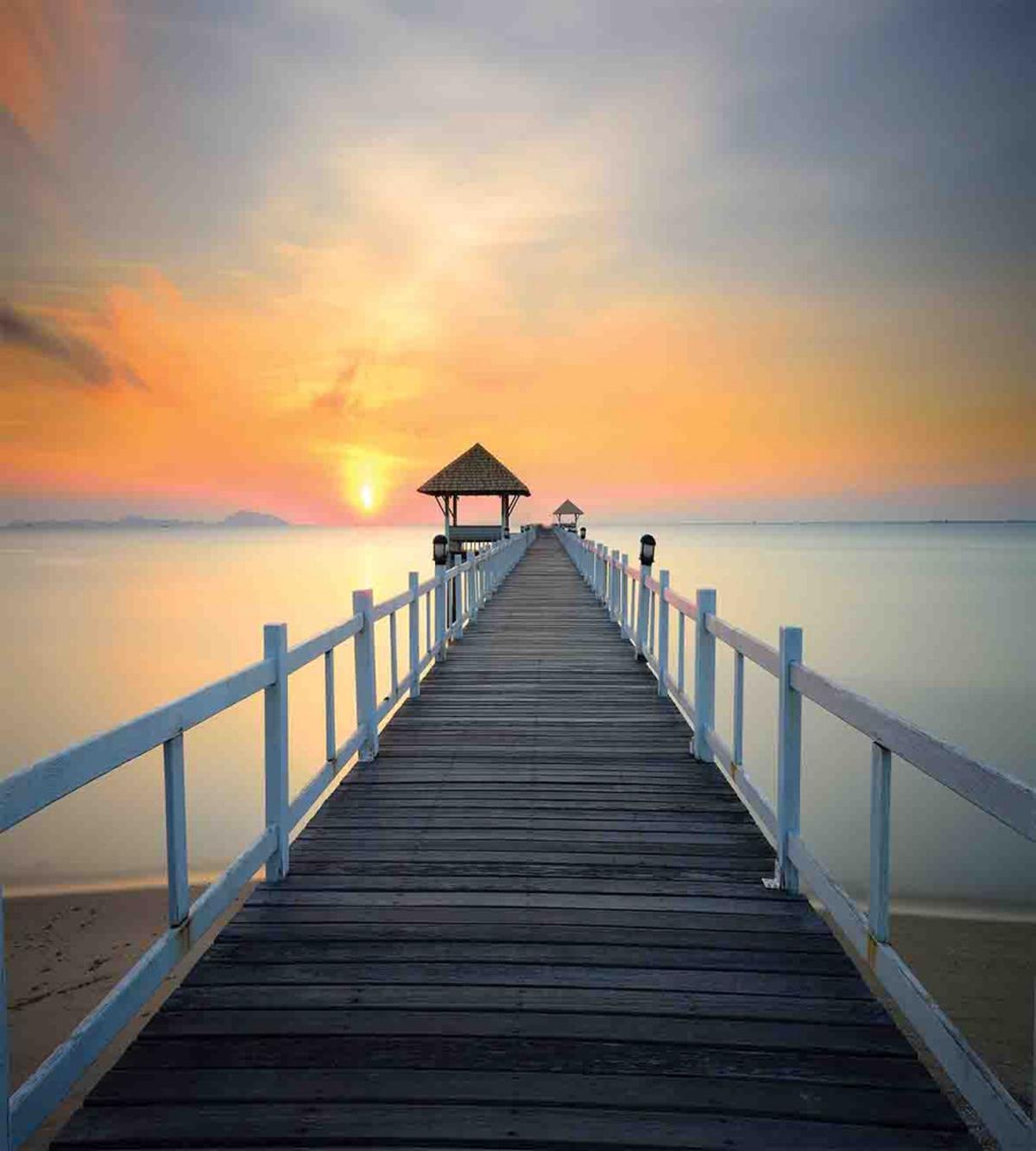 Wood Path on Beach — Pattern