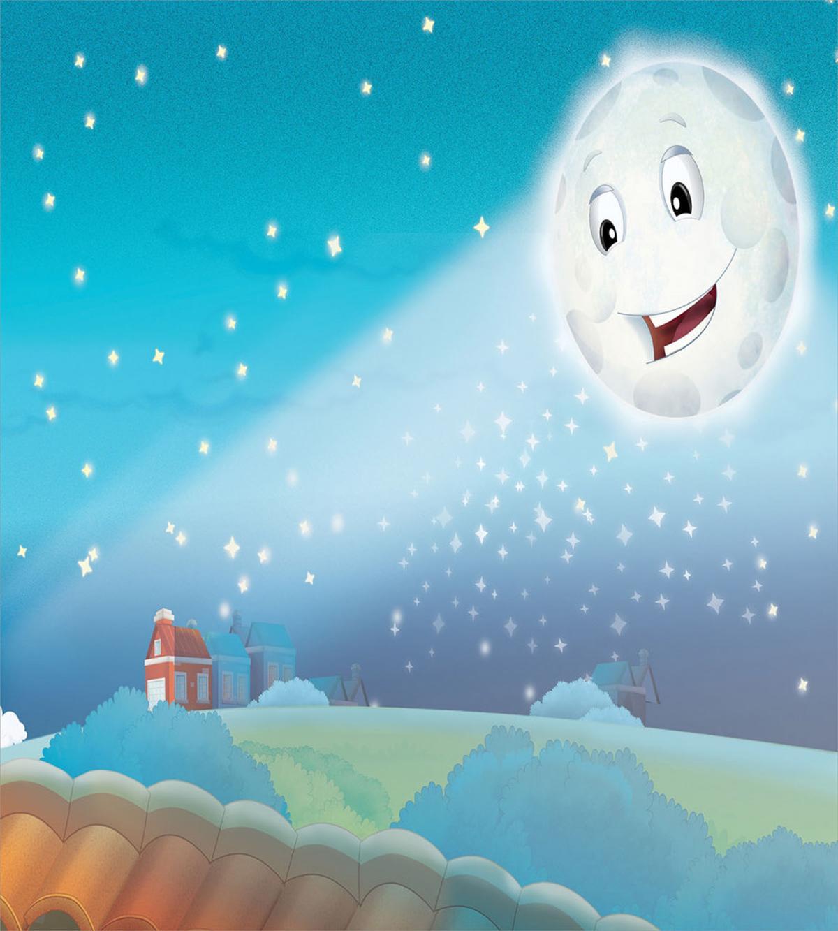 Cartoon Lunar Smiling — Pattern