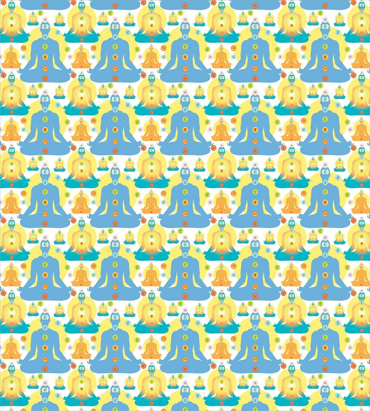 Man Meditating — Pattern