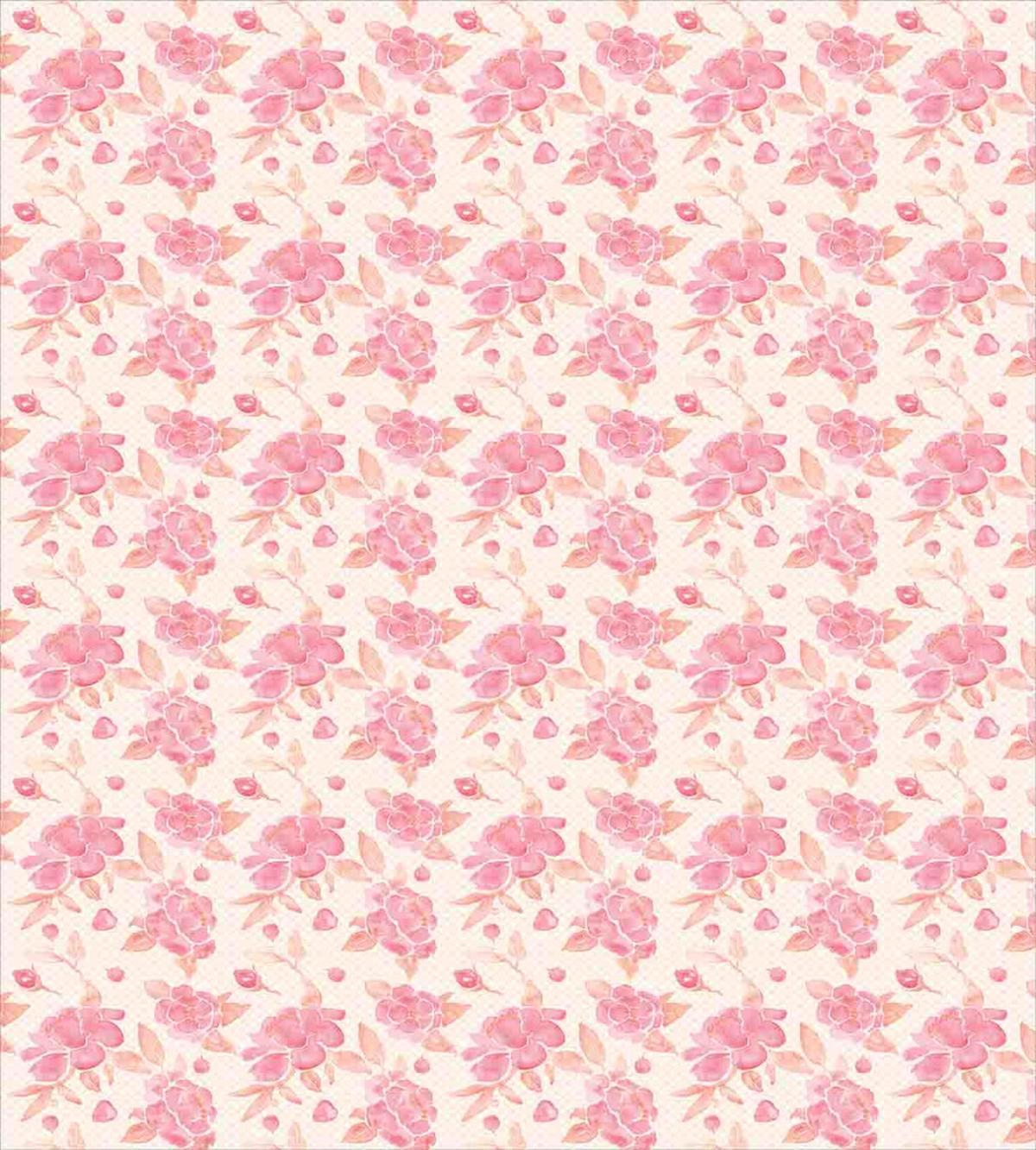 Pinkish Watercolor Flowers — Pattern