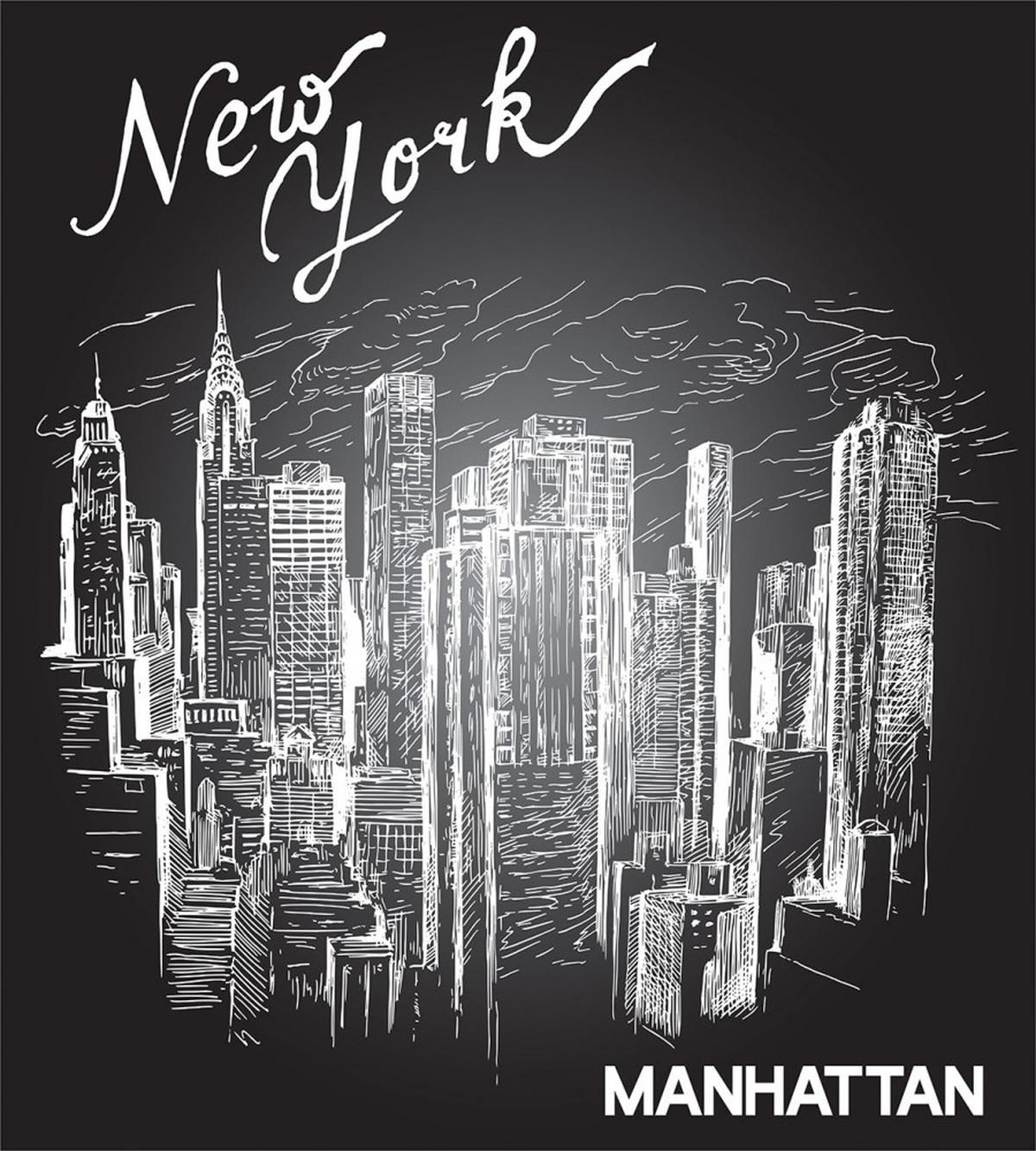 New York Manhattan Skyscrapers — Pattern
