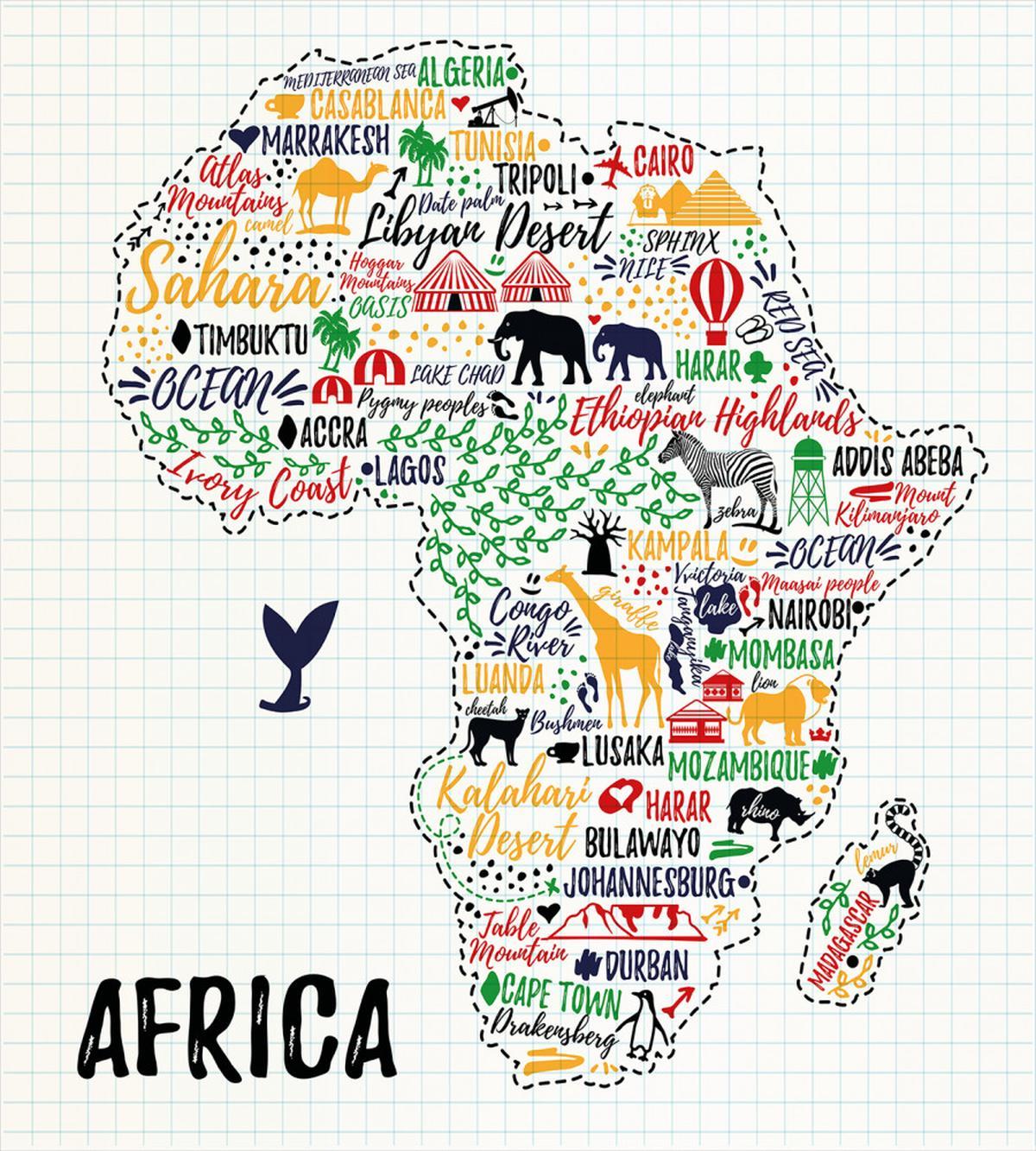 Continent Colored — Pattern