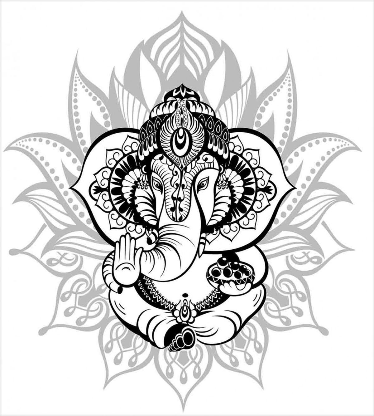 Elephant Ancient Figure Form — Pattern