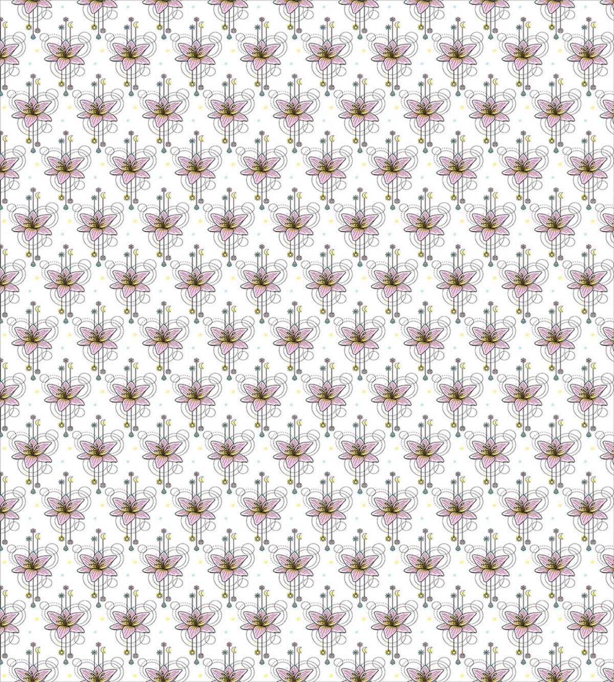 Watercolor Lily Circles — Pattern
