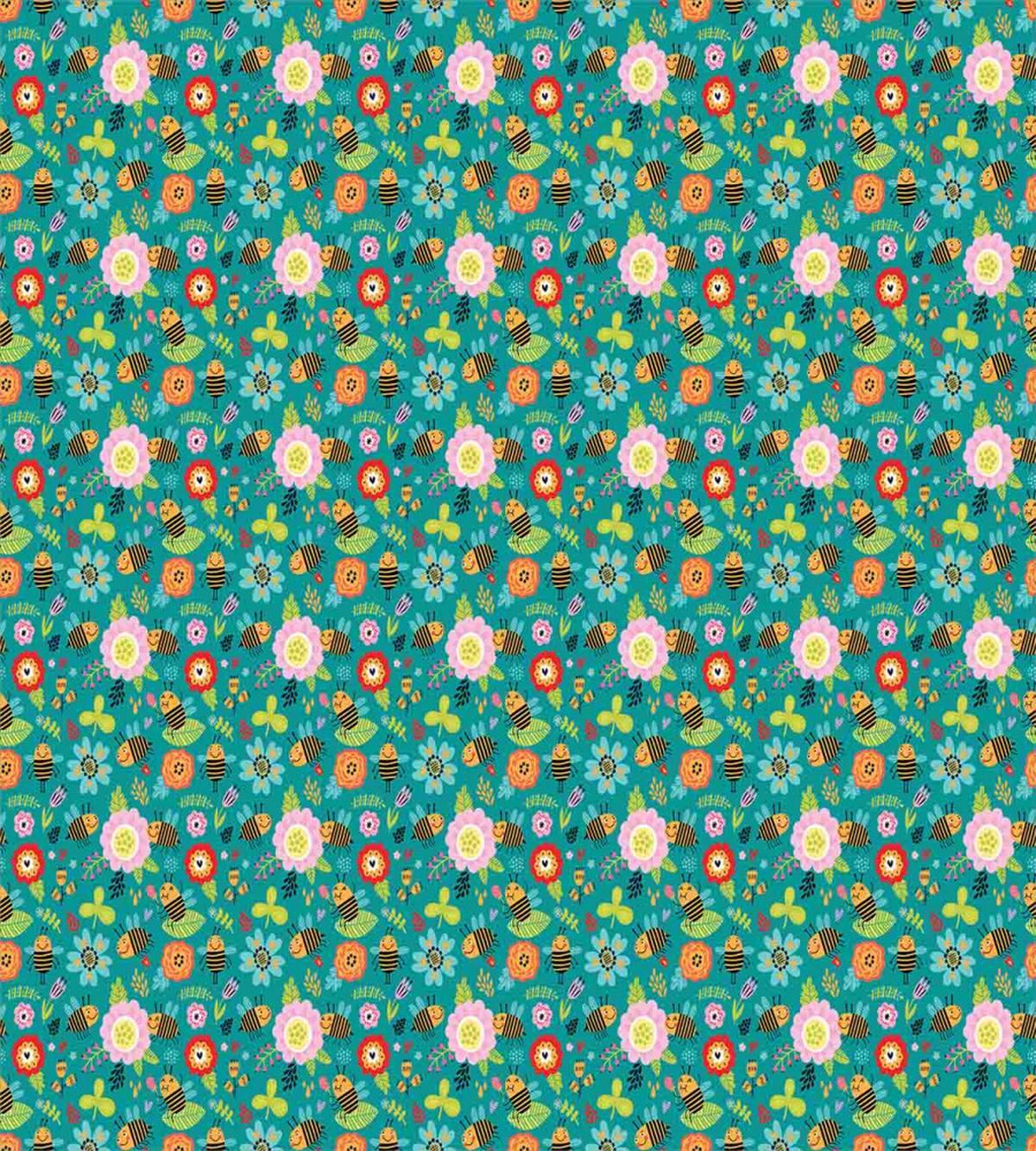 Smiling Funny Bees Doodle — Pattern