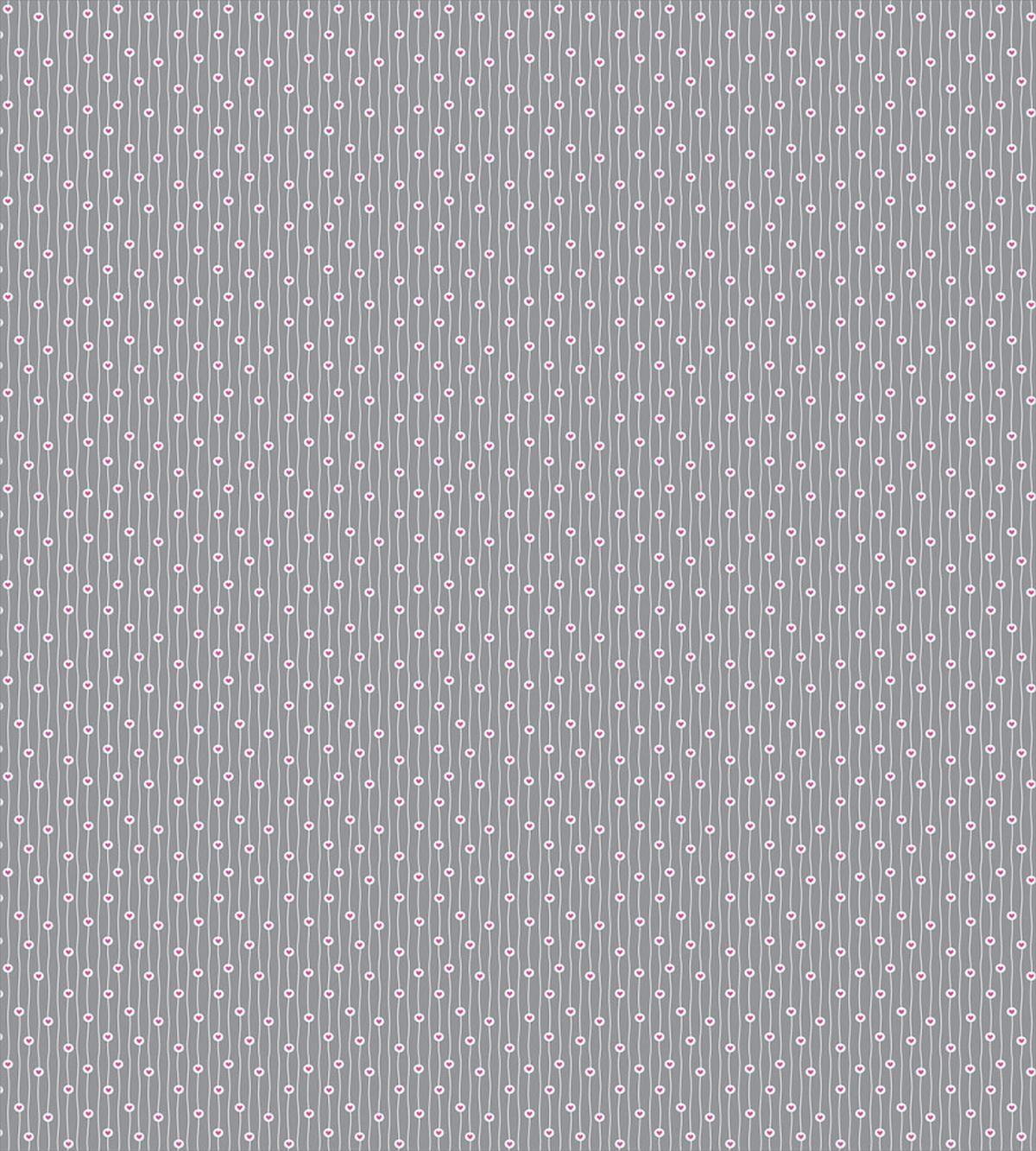 Hearts on Curvilinear Stripes — Pattern
