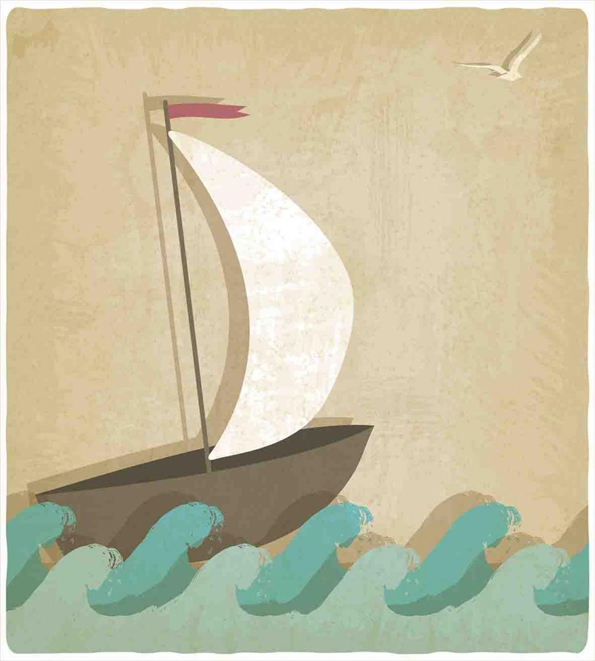 Seagulls Boating Marine — Pattern
