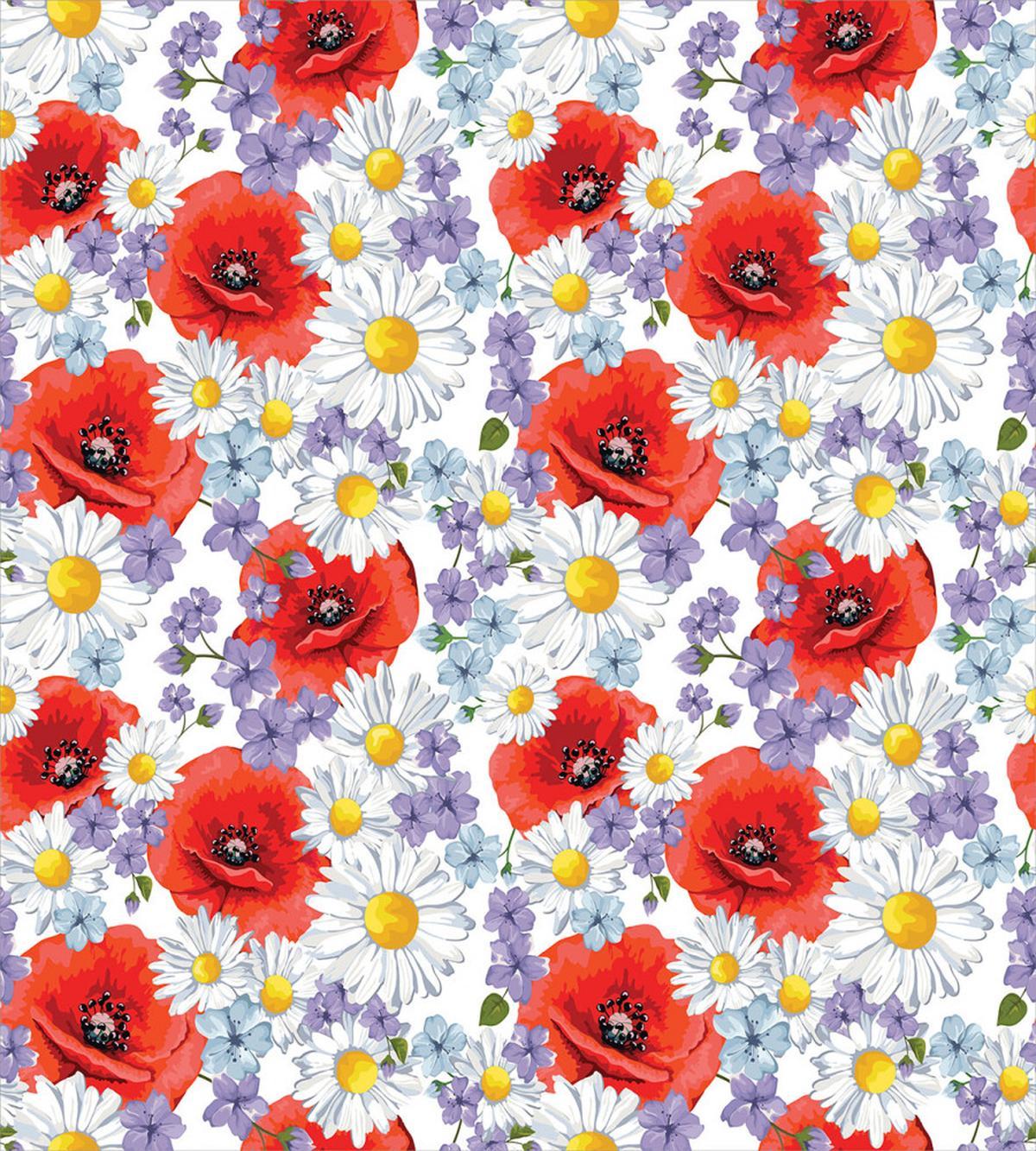 Poppy and Daisy Flower — Pattern